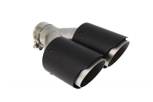Exhaust Tip 101mmx2 enter 76mm Carbon Matte