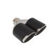 Exhaust Tip 114mmx2 enter 76mm Carbon Matte