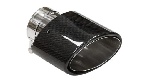Exhaust Tip 90x150mm enter 76mm Carbon Gloss