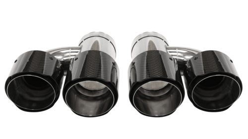 Exhaust Tip 101mmx2 enter 76mm Carbon Gloss Set