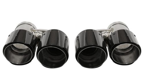 Exhaust Tip 101mmx2 enter 76mm Carbon Gloss Set