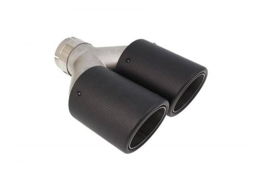 Exhaust Tip 114mmx2 enter 63mm Carbon Matte