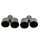 Exhaust Tip 101mmx2 enter 67mm Black Chrome Set