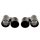 Exhaust Tip 101mmx2 enter 63mm Black Chrome Set
