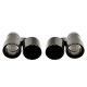 Exhaust Tip 101mmx2 enter 63mm Black Chrome Set